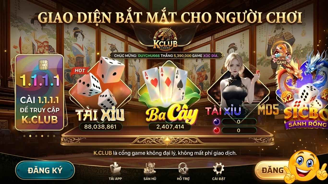 Giao diện Kclub